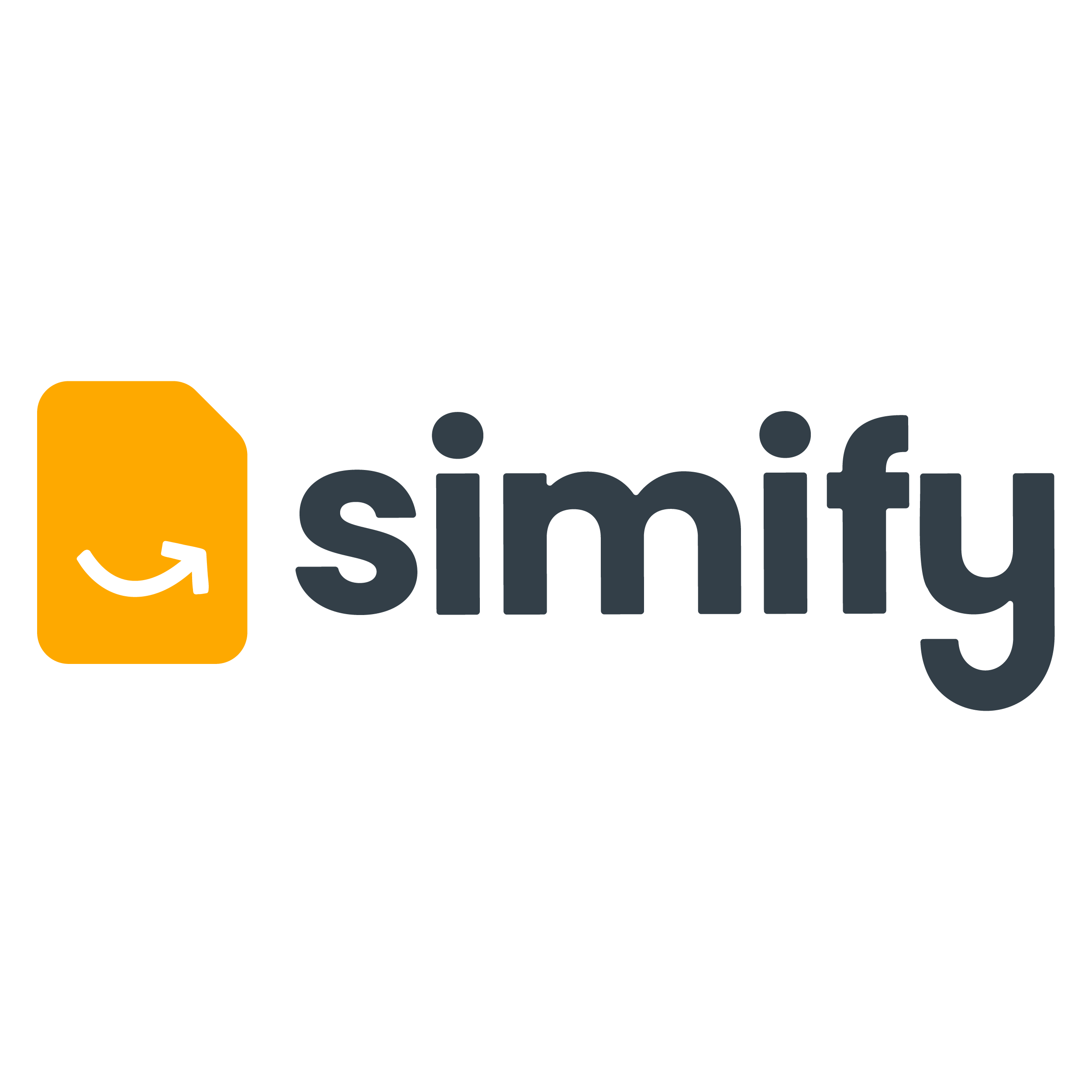 Horizontal logo on white, square